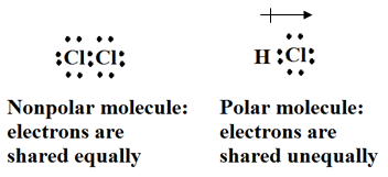 What are examples of polar covalent bonds?
